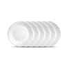 Diva from La Opala from La Opala Glass Plain Classique Collection Full Plate Set - 6 Pieces (White, 10 inch), Standard