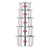 Sumeet Stainless Steel Cookware Set With Lid, 1 L to 3 L, 10 Piece (White)