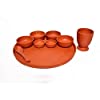 VINTICA Terracotta Organic Clay Crafts Dinner Set - (Brown) - 9 Pieces