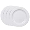 Cutting EDGE Round Dinner Plates Set / Unbreakable Microwave Safe Full Dinner Plates Set for Home, Restaurant, Party (White, 8 inches) - 4 Pieces