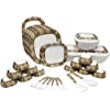 Maharaja Royal Silk Melamine Unbreakable Super Silky Finish Dinner Set (Mehendi Golden, 40 Piece)