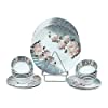 Golden Fish Floral Printed Melamine Full Size Dinner Plates; Small Size Starter Plates & Veg. Bowl (Set of 24)