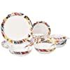 Amazon Brand - Solimo Melamine Dinnerware Set (23 pieces), White