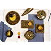 Caffeine Ceramic Handmade Brown Sehra Combo Dinner Set (12 pcs.)