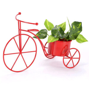 Small Red Bicycle Planter