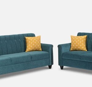 Elora 3+2 Sofa Set in Teal Green Colour