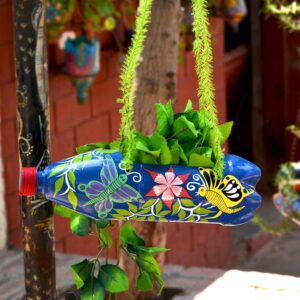 Hand-Painted Butterfly Theme Horizontal Pot